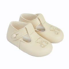 Teddy Embroidery Soft Sole Pre Walkers