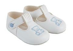 Teddy Embroidery Soft Sole Pre Walkers