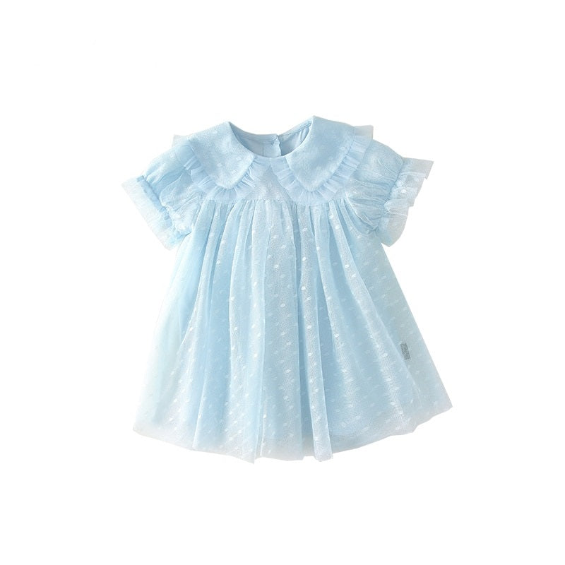 Isla Blue/White Mesh Dress