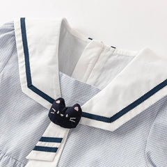 Hello Kitty Sailor Collar Light Blue Dress Ed24