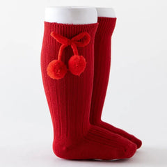 Unisex Cherry Knee High Tube British Style Socks