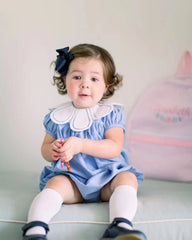 Maya Scalloped Peter Pan Dress and Romper with Crochet detailing