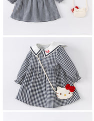 Hello Kitty Plaid Dress with Coin Purse